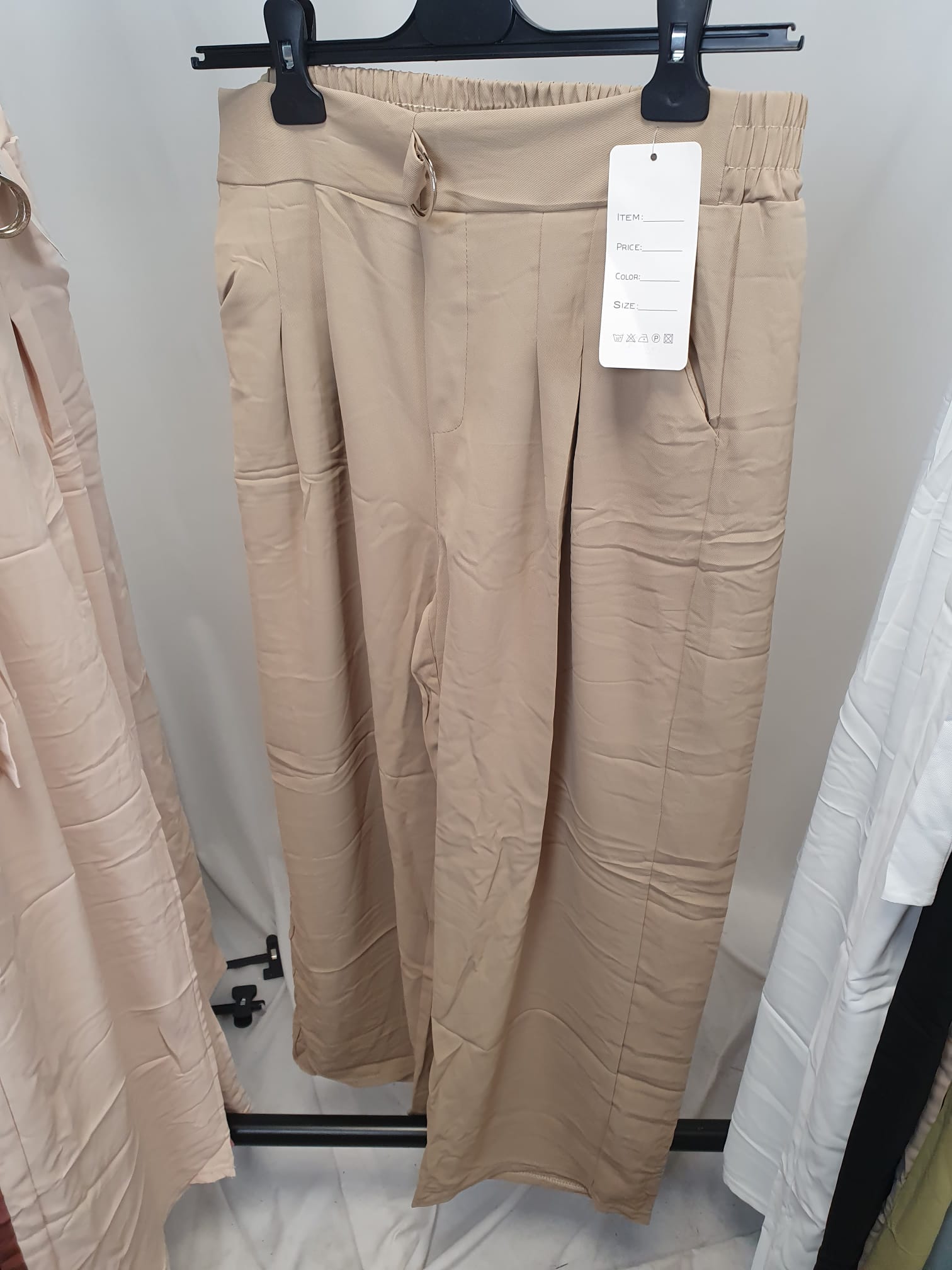 Belted Wide Leg Trousers - Relaxed Fit