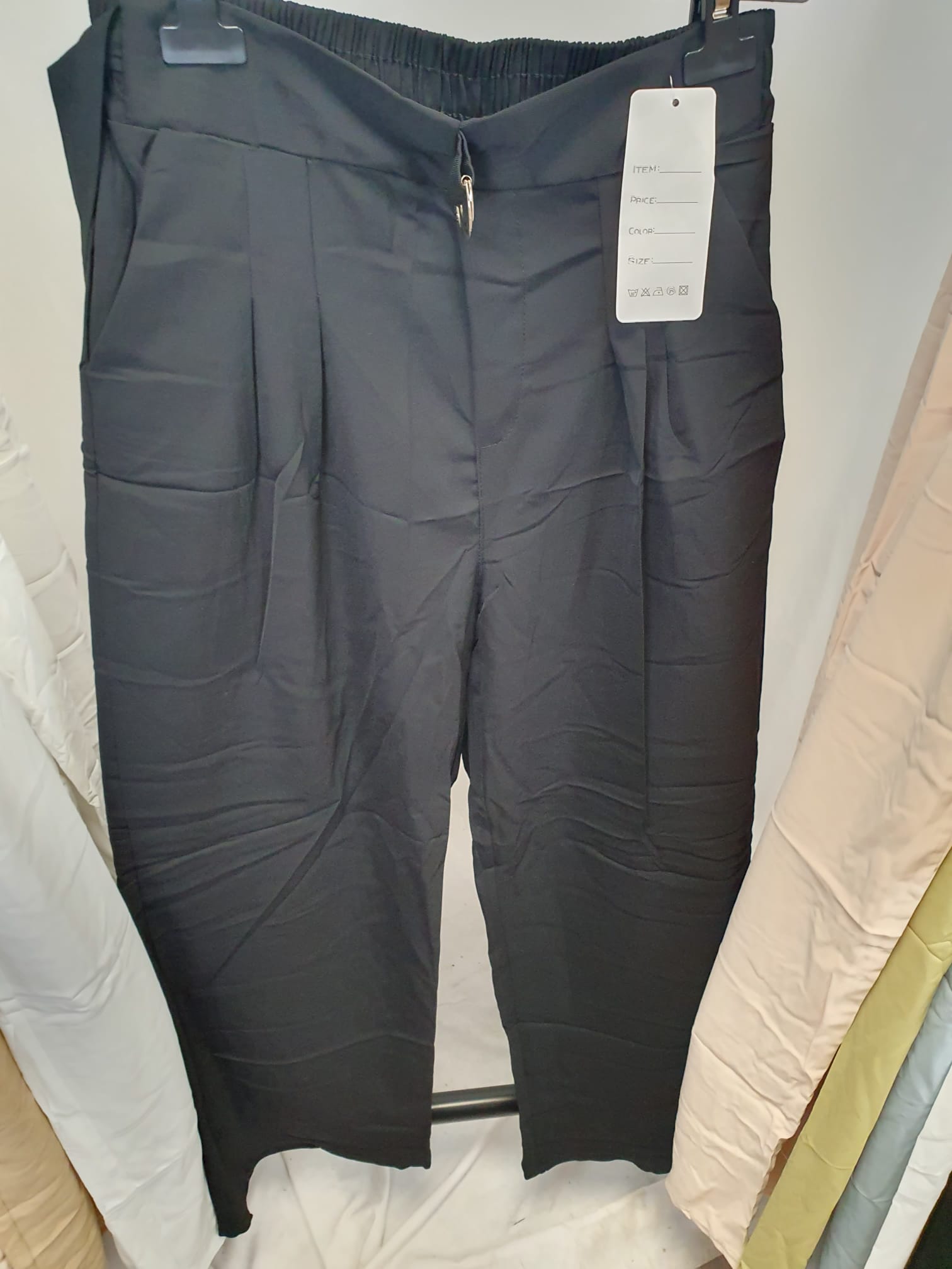 Belted Wide Leg Trousers - Relaxed Fit