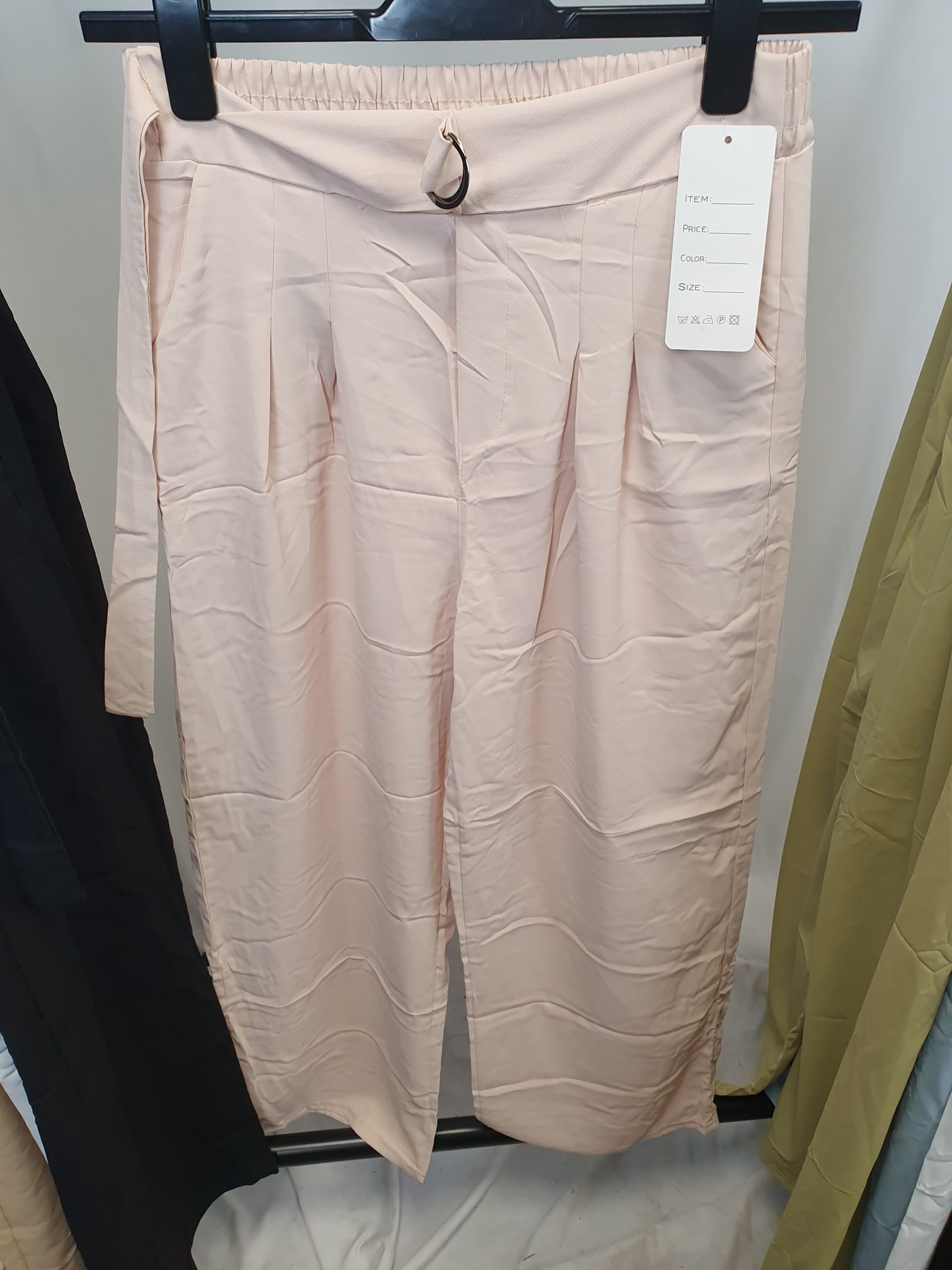 Belted Wide Leg Trousers - Relaxed Fit