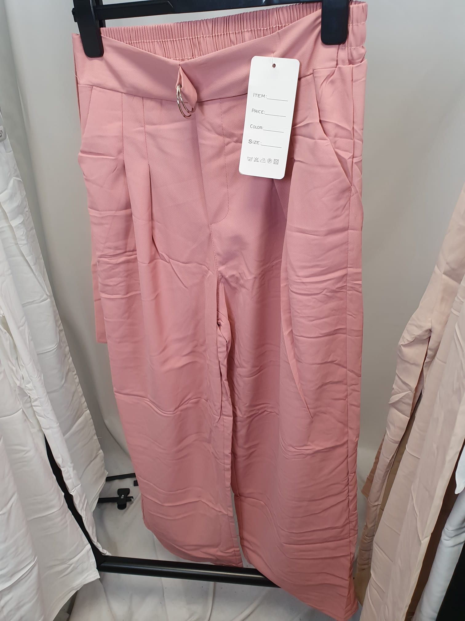 Belted Wide Leg Trousers - Relaxed Fit